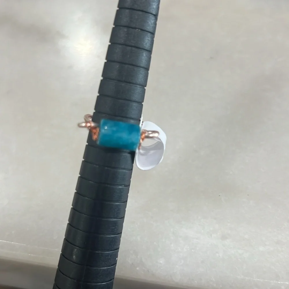 Blue Apatite Minimalist Deep Meditation Ring